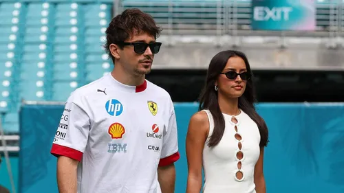 Charles Leclerc und Alexandra Saint Mleux in Miami
