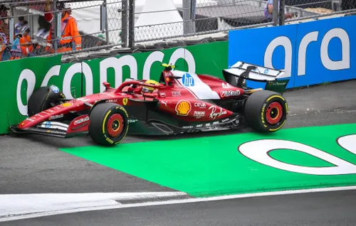 Lewis Hamilton's crashed SF-25