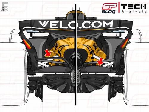 McLaren's rear wing and beam wing tested in Barcelona&nbsp;