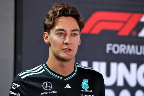 George Russell in Hongarije