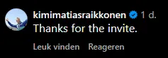 Raikkonen reactie