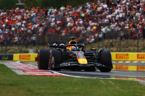 Verstappen during his lap on the soft tyres&nbsp;