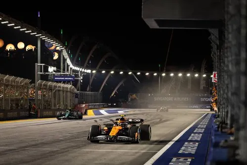 Lando Norris, während des Grand Prix von Singapur 2024 - Foto: Racepictures