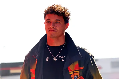Lando Norris arriveert Monza Italiaanse GP Media Dag McLaren