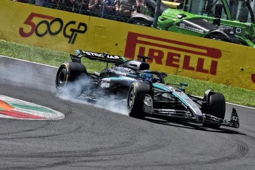 A hydraulics issue for George Russell saw his FP1 session at the Italian Grand Prix end early.