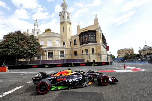 Verstappen tijdens FP1 in Baku&nbsp;