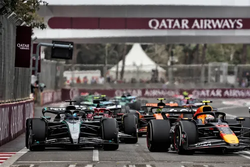 George Russell erreichte in Baku sein siebtes Podium des Jahres 2025 | Foto: Race Pictures