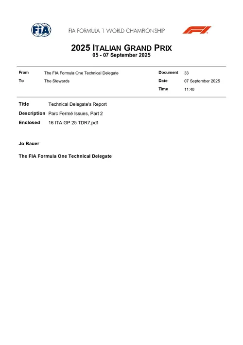 DOC 33 - 2025 Italian Grand Prix - Parc Fermé Issues, Part 2_page-0001