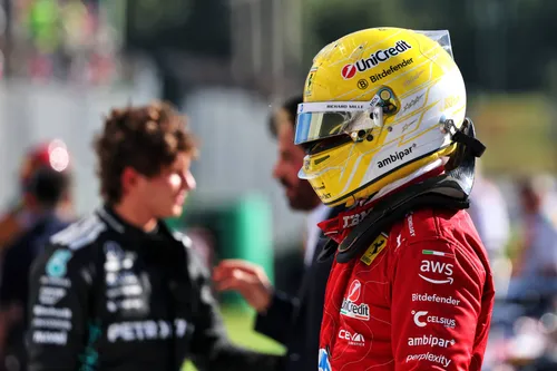 Leews Hamilton post-kwalificatie in Monza, Ferrari, Italiaanse GP