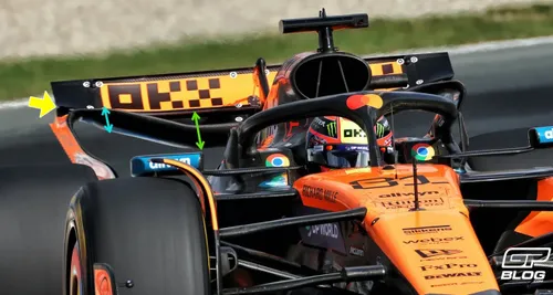 Achtervleugel van McLaren toegepast op de MCL39 voor de Grand Prix van Mexico-Stad - Credits: Race Pictures