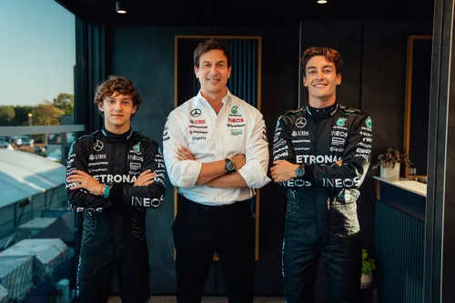 toto-wolff-kimi-antonelli-george-russell