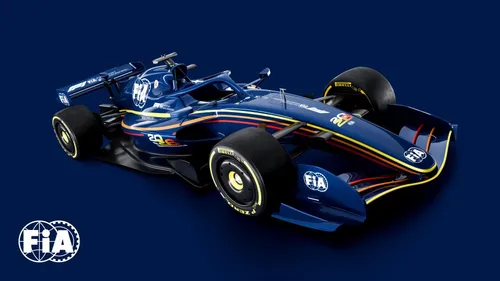 rendering van F1-auto 2026 door de FIA