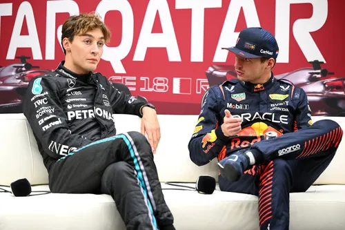 George Russell und Max Verstappen – jpg