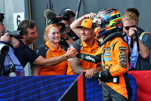 Mark Webber with Oscar Piastri