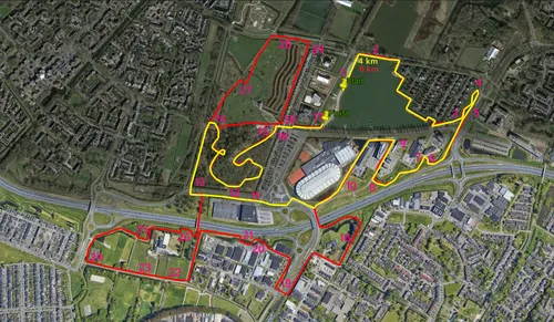 parcours obstakels nummer 9 verplaatst