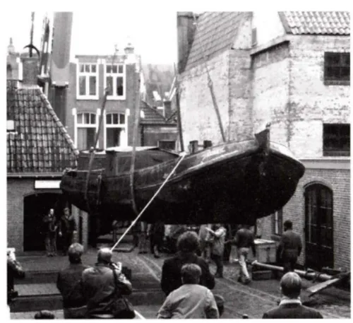 1987 plaatsing alida op binnenplaats noordelijk scheepvaartmuseum