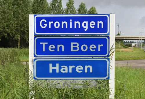 gemeentebord groningen haren en ten boer