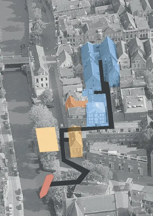 luchtfoto gebouwen museumcomplex foto noordelijk scheepvaartmuseum 3