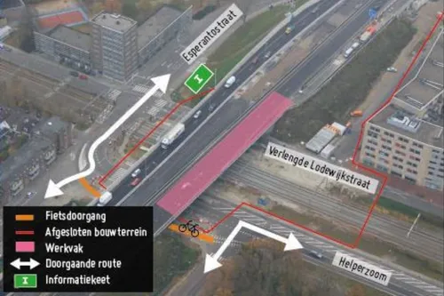 onderdoorgangen helperzoom en verlengde lodewijkstraat afgesloten door sloop viaduct