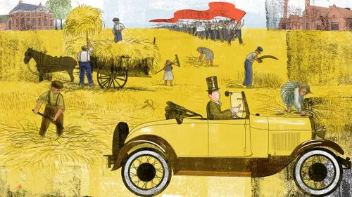 Vensterillustratie bij Rode vlaggen in het graan door Natascha Stenvert