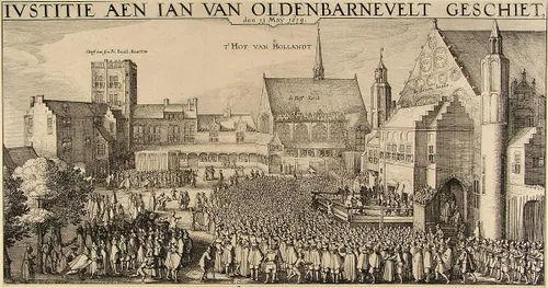 decapitation of johan van oldenbarnevelt onthoofding van oldenbarnevelt iustitie aen ian van oldenbarnevelt geschiet1619 claes jansz visscher