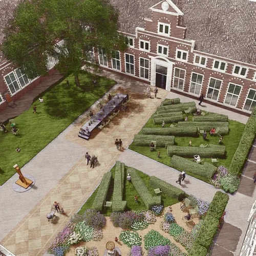 nieuwe tuin frans hals museum haarlem visualisatie west8 vierkant
