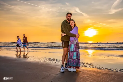 paartje zonsondergang