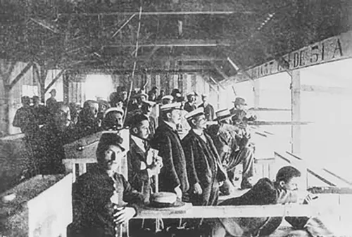 Schietsport tijden Olympische Spelen in 1900 (foto: Wikipedia)