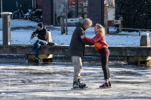 spaarne romantiek op de schaats