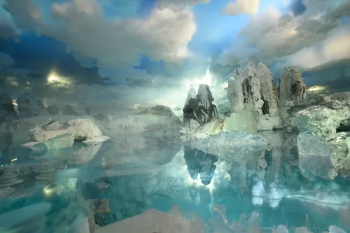 spiegeling foto van betyhany de forest te zien in de tentoonstelling kunst centrum haarlem 60 x 90