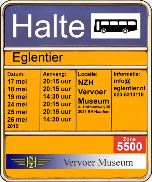 verkeersbord halte eglentier