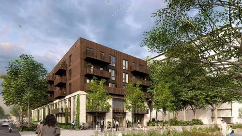 Tekening van hoe de woningen eruit gaan zien (FARO Architecten)