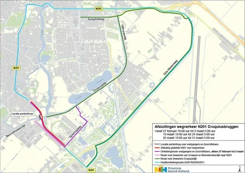 omleidingskaart Cruquiusbrug CMS