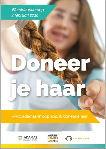 doneer je haar poster admas inloophuis
