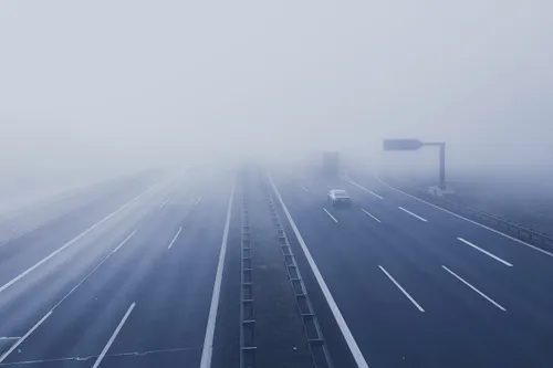 horizon snow fog road mist bridge 160091 pxherecom