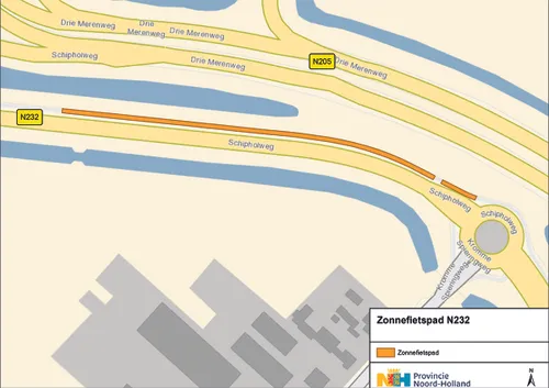 kaart zon op infra zonnefietspad 05042022