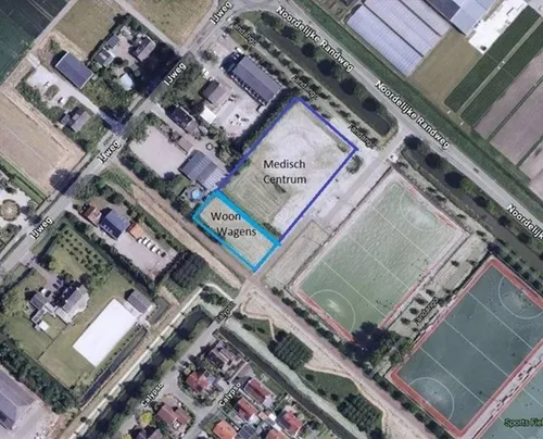 het zoekgebied bij Fandango 25 in Nieuw-Vennep