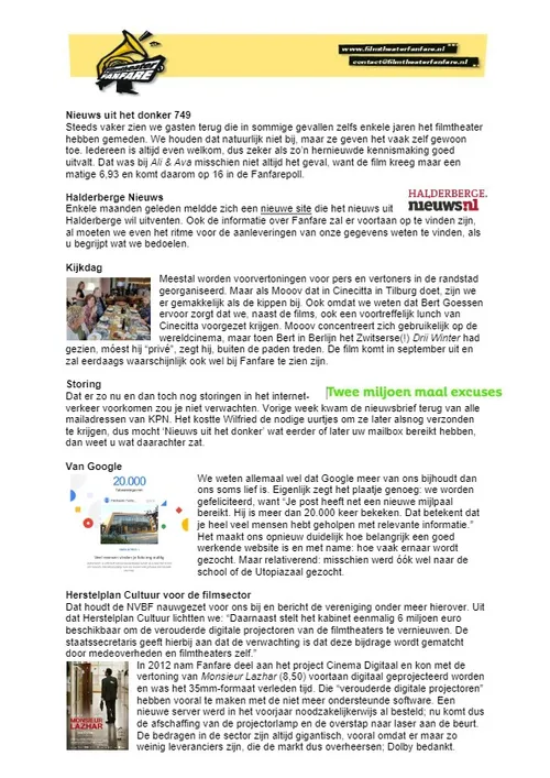 nieuws uit het donker 749 07 06 20221