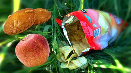 appel vulkoek chips