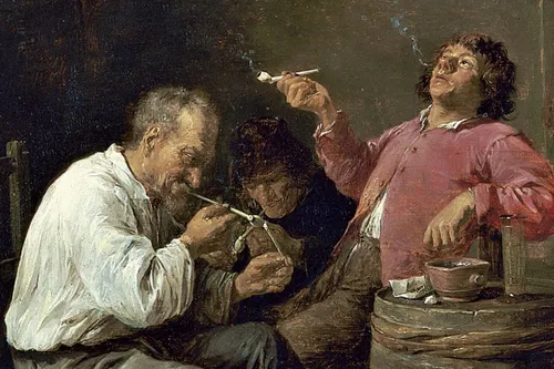 david teniers ii smokers in an interior museo thyssen bornemisza