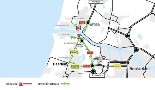 omleidingsroutes afsluiting velsertunnel 1