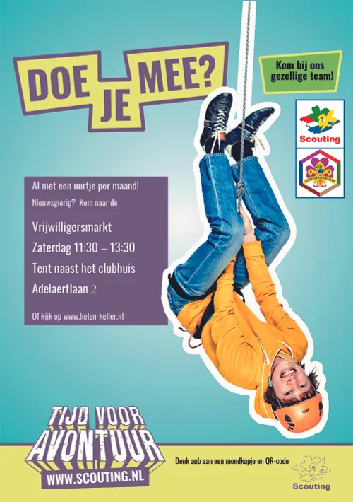 poster vrijwilligersmarkt met adres