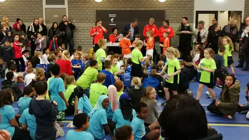 prijsuitreiking groep korfbal 2018
