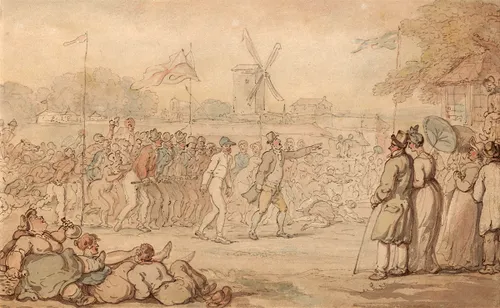 thomas rowlandson captain barclay finish rally match
