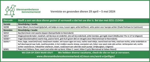 vermiste en gevonden dieren 29 april e28093 5 mei 2024 scaled