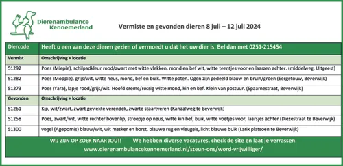 vermiste en gevonden dieren 8 juli e28093 12 juli 2024 scaled