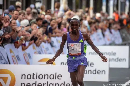 &nbsp;Ismael Kiprono, winnaar van de Dam tot Damloop in 2023, nu derde