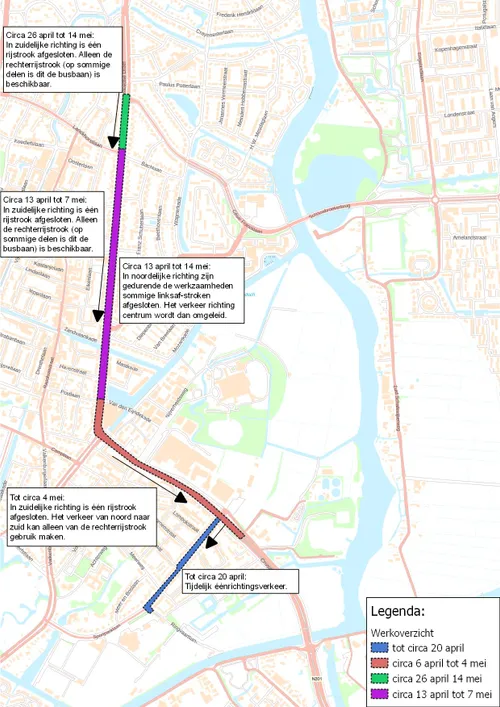 2021 12renovatie riool gevolgen verkeer kaartje met overzicht planning