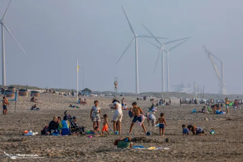 familie op strand