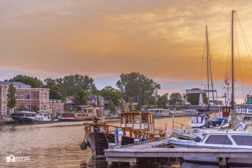 spaarne zonsopkomst boten
